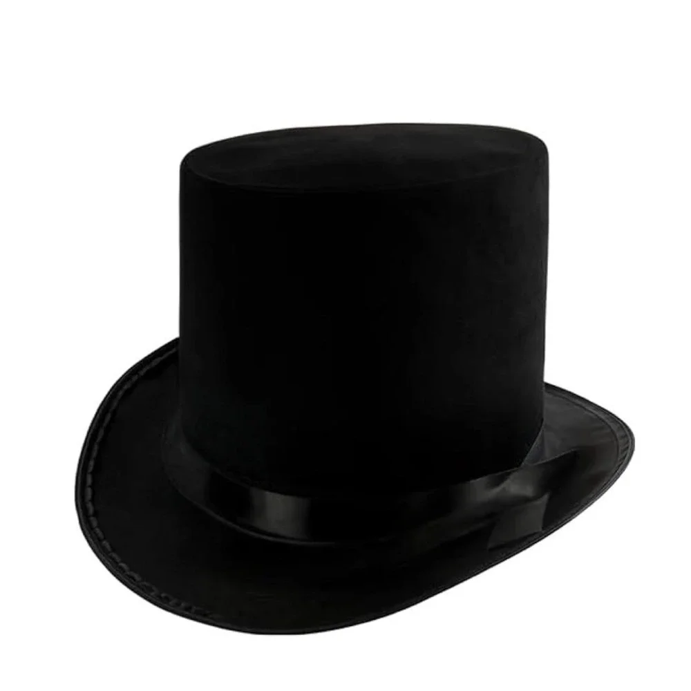 Black Top Hat Costume Accessory Adult Cosplay Party Novelty
